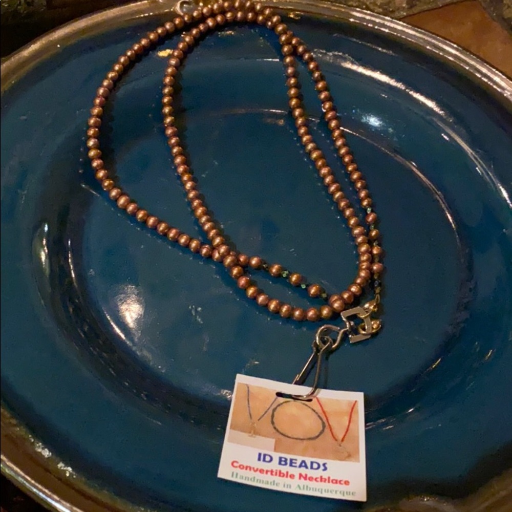 Mocha Gold Pearl Convertible Necklace